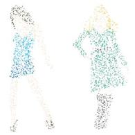 Free Dotty Women Vector Graphics