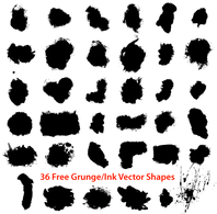 Free Grunge Ink Draw Shapes Vector 