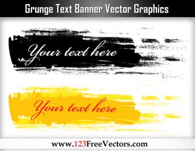 Grunge - Free Grunge Text Banner Vector Graphics 