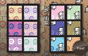 Patterns - Free Illustrator Patterns - Japanese Bunnies 