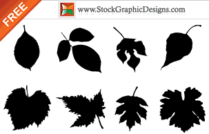 Nature - Free Leaf Silhouettes Vector Set 