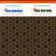 Free seamless brown flower pattern