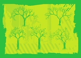 Grunge - Free Trees Vector 