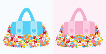 Nature - Free vector bag flowers 