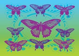 Animals - Free Vector Butterflies 