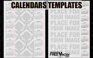 Free Vector Calendars Templates Preview