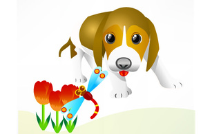 Free Vector Dog and Insert