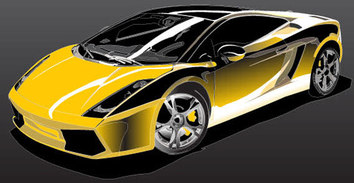 Transportation - Free vector fashion yellow car 