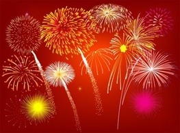 Free Vector Fireworks Preview