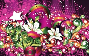 Spills & Splatters - Free vector floral grungy illustration 