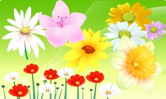 Flowers & Trees - Free Vector Flowers 06 