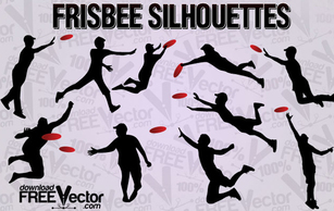 Free Vector Frisbee Silhouettes Preview