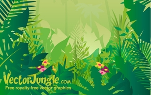 Free Vector Jungle Background Preview