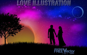 Holiday & Seasonal - Free Vector Love Illustration 