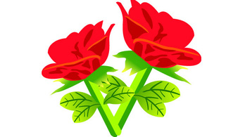 Abstract - Free Vector Red Rose Flowers 