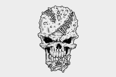 Free Vector Skull Preview
