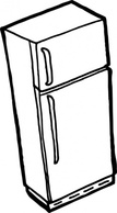 Cartoon - Fridge Outline clip art 