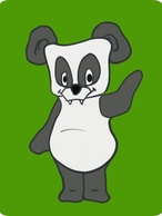 Friendly Panda clip art Preview