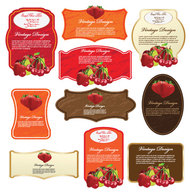 Food - Fruit Labels Pack Vector 