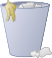 Objects - Full Trash Can clip art 