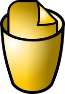 Objects - Full Trash Can Icon clip art 