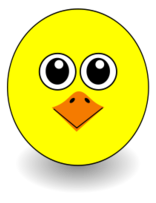 Funny Chick Face Cartoon Preview