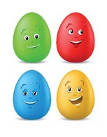 Holiday & Seasonal - Funny coloured easter eggs 