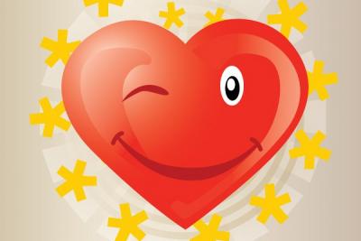 Funny Heart Vector Cartoon