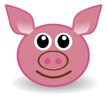 Cartoon - Funny Piggy Face 