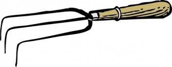 Objects - Gardening Fork clip art 