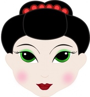 Human - Geisha Girl Anime clip art 