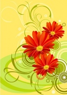 Nature - Gerbera flower background design 
