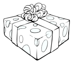 Objects - Gift Line Art 