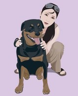 Human - Girl and dog 10 