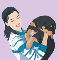 Human - Girl and dog 9 
