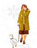 Girl and goose