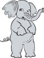 Human - Girl Elephant clip art 