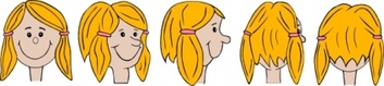 Human - Girl Face Character Development clip art 