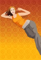 Girl in lay position vector 13 Preview