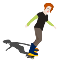 Human - Girl On Skateboard 