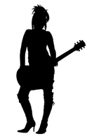 Girl Rocker Silhouette Preview