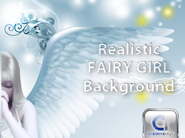 Human - Girl Vector Fairy with Creative Background 