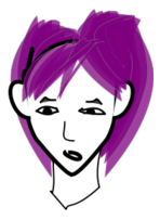 Girl with purple hair