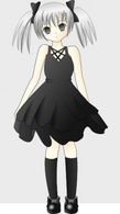 Girl With Silver Hair clip art