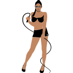 Girl With Whip Vector Image 