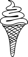 Glace_italienne_bw clip art 