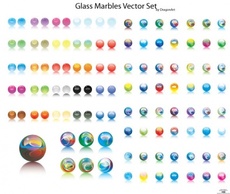 Objects - Glass Marbles Vector Set 