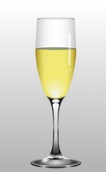 Food - Glass Of Champagne clip art 
