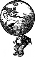 Globe Man clip art