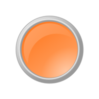 Elements - Glossy Light Orange Button 